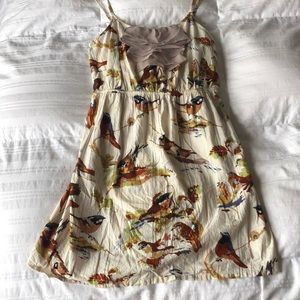 Anthropologie eloise distant chirping bird dress